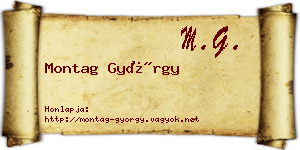 Montag György névjegykártya